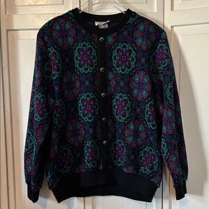 Vintage Faux Cardigan Floral Sweater from Cricket Lane - Size L